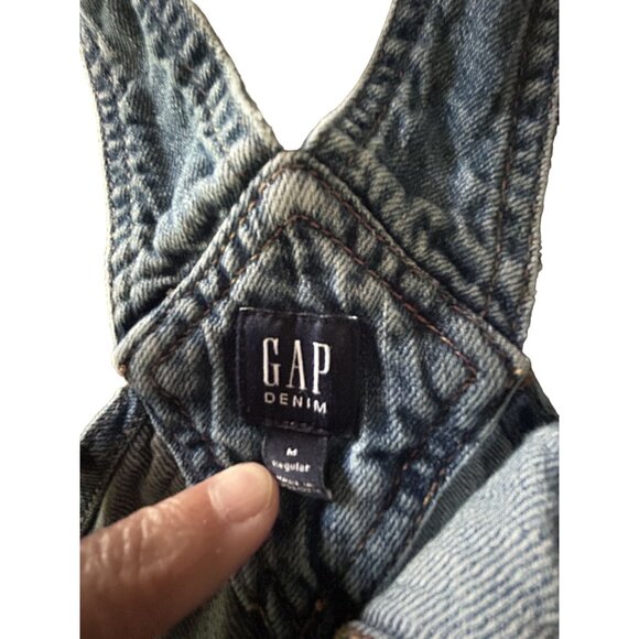 Gap Denim Overalls Medium Distressed Youth Adjustable Straps - Picture 5 of 9